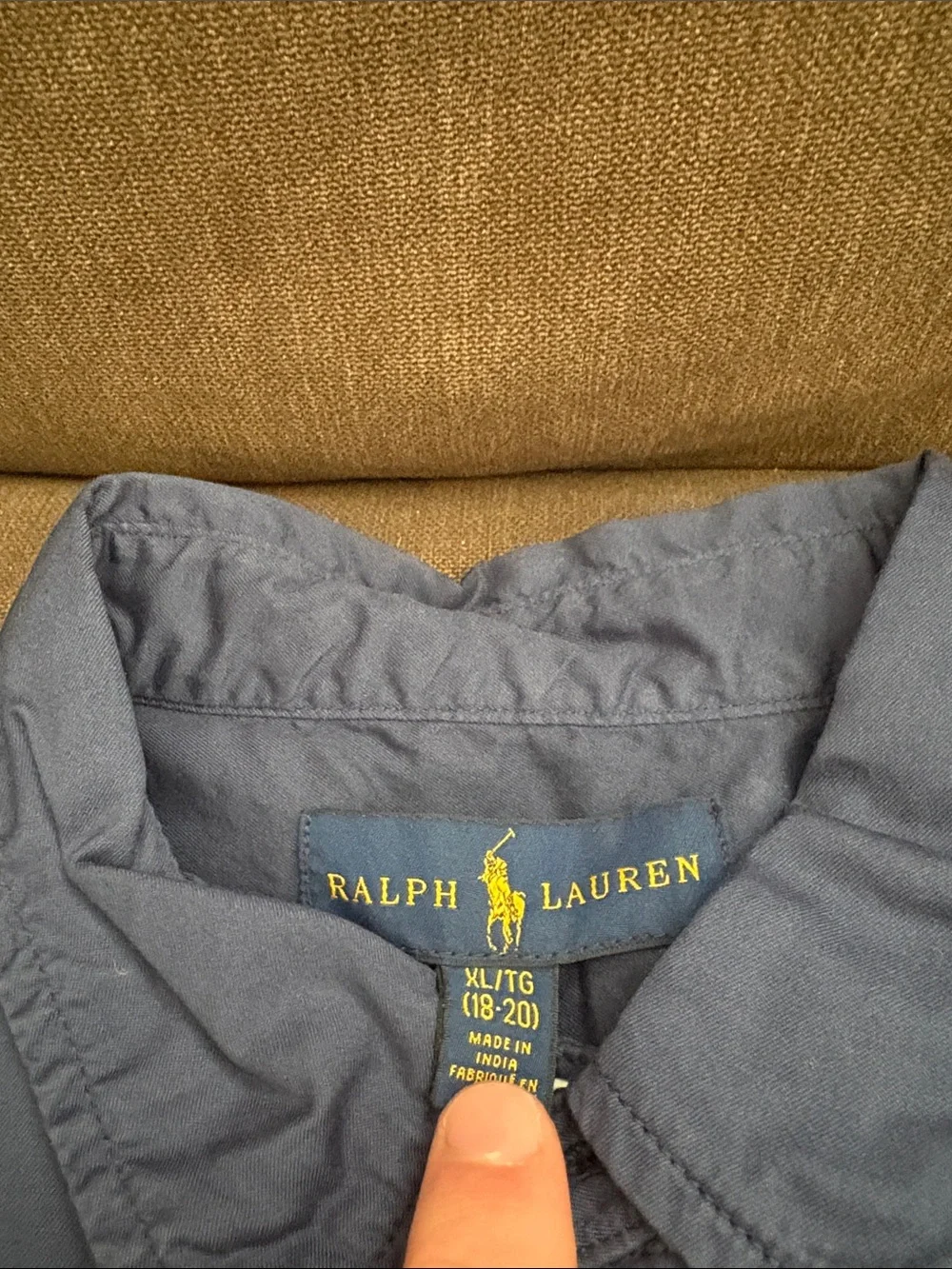 Ralph Lauren Navy Button-Down Long Sleeve Shirt